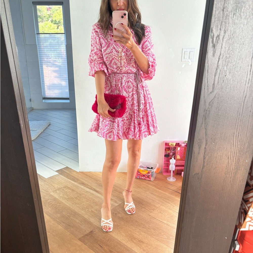 Zara pink printed Mini Dress